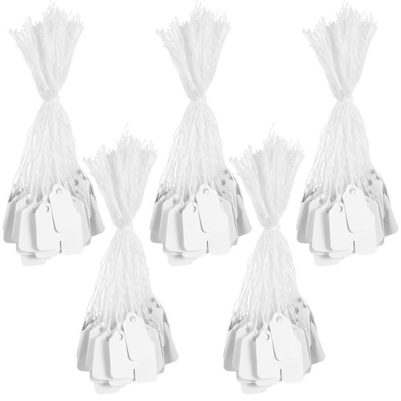 500 PCS Paper Tags Blank Price Tags Wedding Party Decorations Gift Paper Tags Packing Label Cards (White)