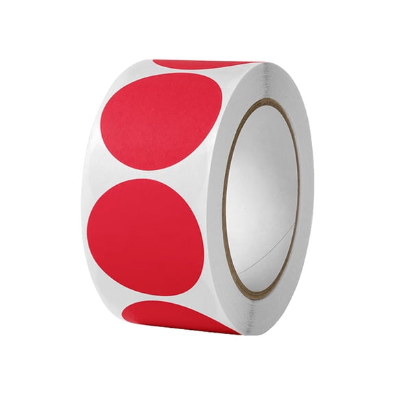 500 Pcs 1 inch Round Stickers Roll, Dots Markings Sticker Decoration, for Inventory Organize, File Classification, Back to School Supplies, Red