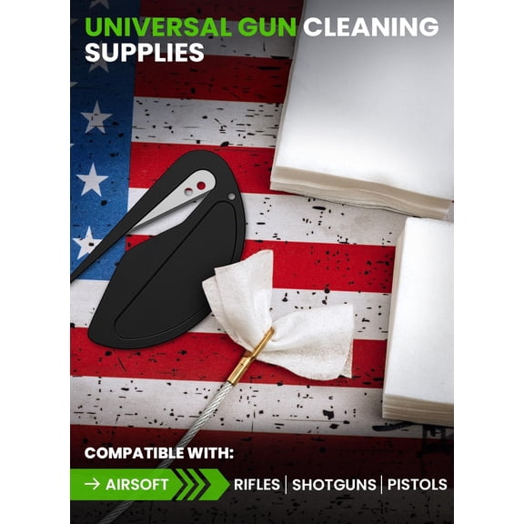 500 Pcs 3" Gun Cleaning Patches - Professional Gun Cleaning Supplies, 3x3 Gun Patches Lint-Free, Highly Absorbent - Gun Cleaning Kit Supplies Fit for Most Calibers 12Ga / 5.56 / 9mm$$Other
