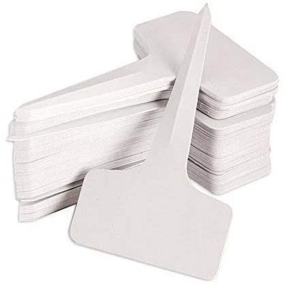 500 Pcs 6x10cm White Plastic Plant T Type Tags Nursery Garden Labels Markers Stakes