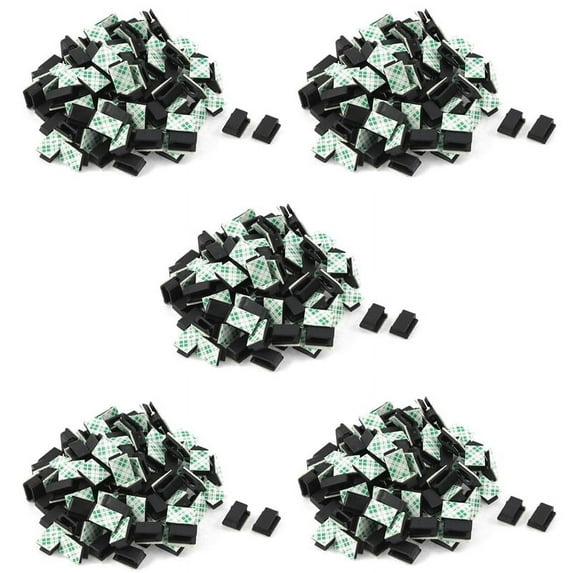 500 Pcs Adhesive Wire Cord Cable Holder Tie Clip Organizer Drop Clamp