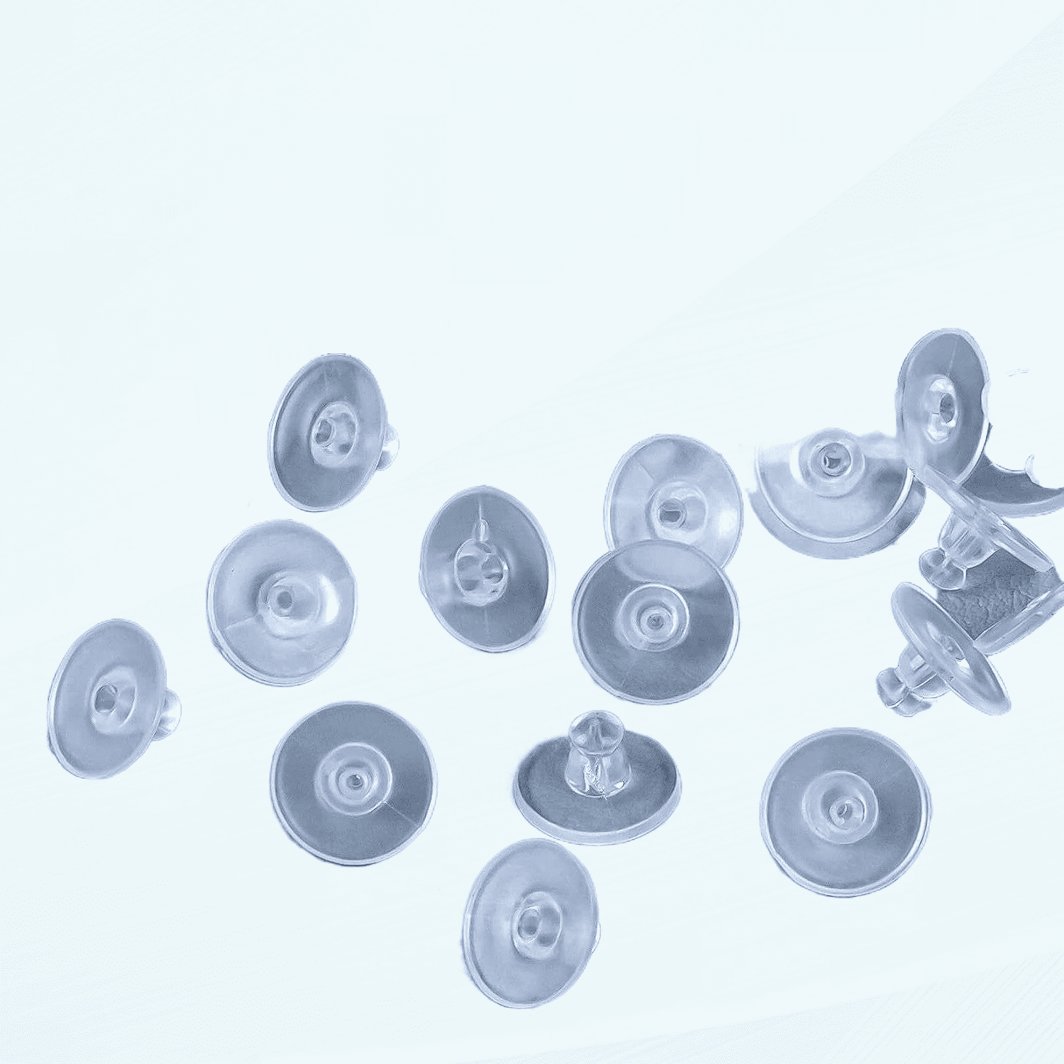 50 PCS Clear Rubber Earring Backs - TPE Material Comfort Safety Backs For Sleeping, Fit All Earring Posts
