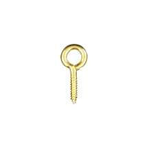 500 Pcs Brass Screw Eyes5/8" overall length, #16 wire sizeInside eye diam 9/64, length of shank 7/16Brass screw eyes are Brass plated. Sizes are an approximate sizes. Sizes may vary slightly