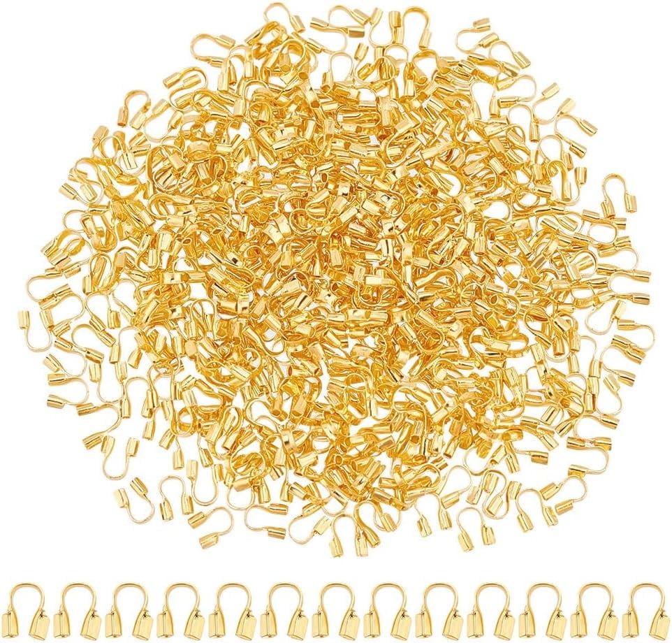 500 Pcs Brass Wire Guardian Golden U Shape Wire Guard Loops Thread ...