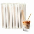thumbnail image 1 of 500 Pcs Coffee Stirrers 5.5 Inch Wood Stir Sticks Individually Wrapped Wooden, 1 of 3