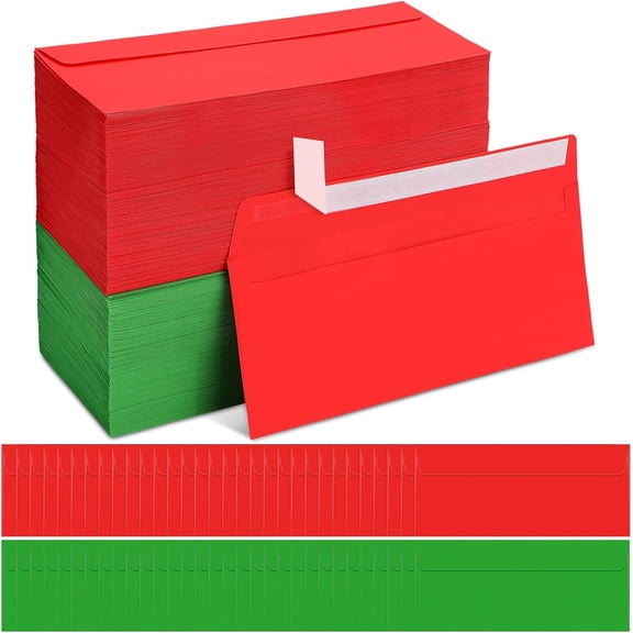 500 Pcs Colored #10 Security Envelopes, Adhesive Letter Size for Mailing, Office, Checks, Invoices, Invitations, 4-1/8 x 9-1/2 Inches, Assorted Cute Colors