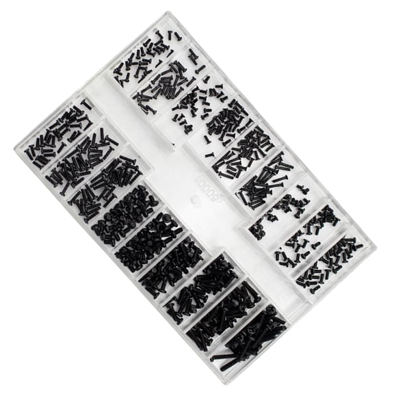 500 Pcs DIY 18 Screw Nuts , Mini Screws Replacement Screw Assortments Durable Style C