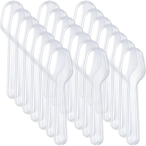 500 Pcs Disposable Clear Plastic Mini Spoons, Tasting Spoons, Small ...