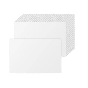 500 Pcs Disposable Paper Placemats Wavy Edge Paper Place Mats Bulk Rectangle Blank Dining Table Mats for Adults Dinning Table, 14.6 x 10.2 Inches(White)