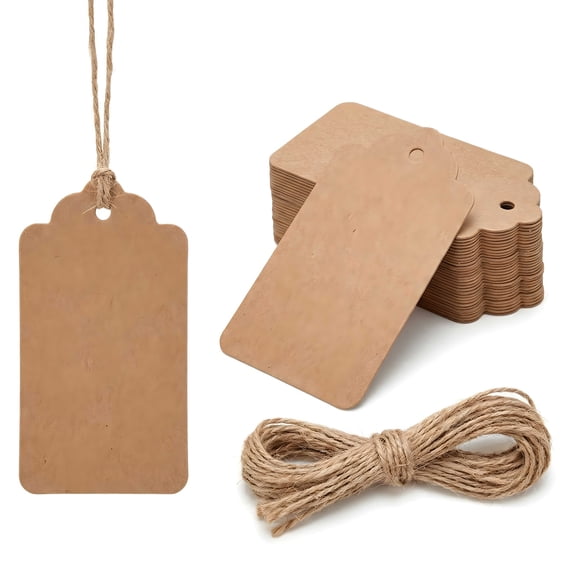 500 Pcs Gift Tags with Separated String (Unattached) - for DIY Crafts and Holidays