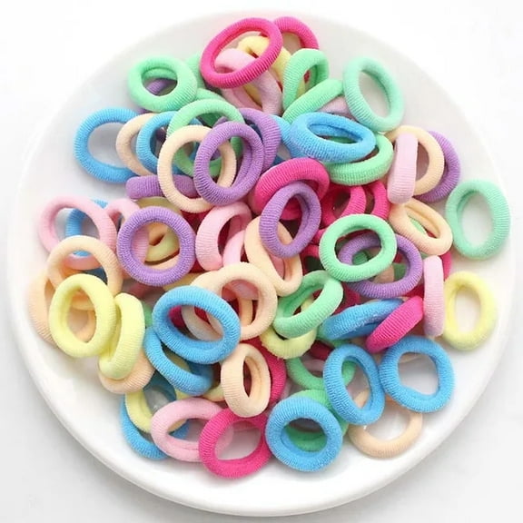 500 Pcs Girls Colorful Elastic Hair Bands Ponytail Hold Hair Tie Rubber Bands Scrunchie Hair Accessories Bands for Girls