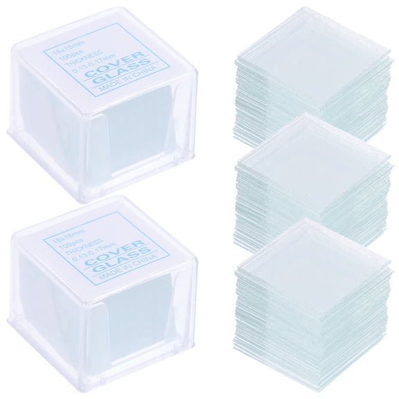 SHOWERORO Glass Cover for Microscopy, Biological Slides Lab Accessories, 500 Pieces, Clear Thin Covers for Lab Use
