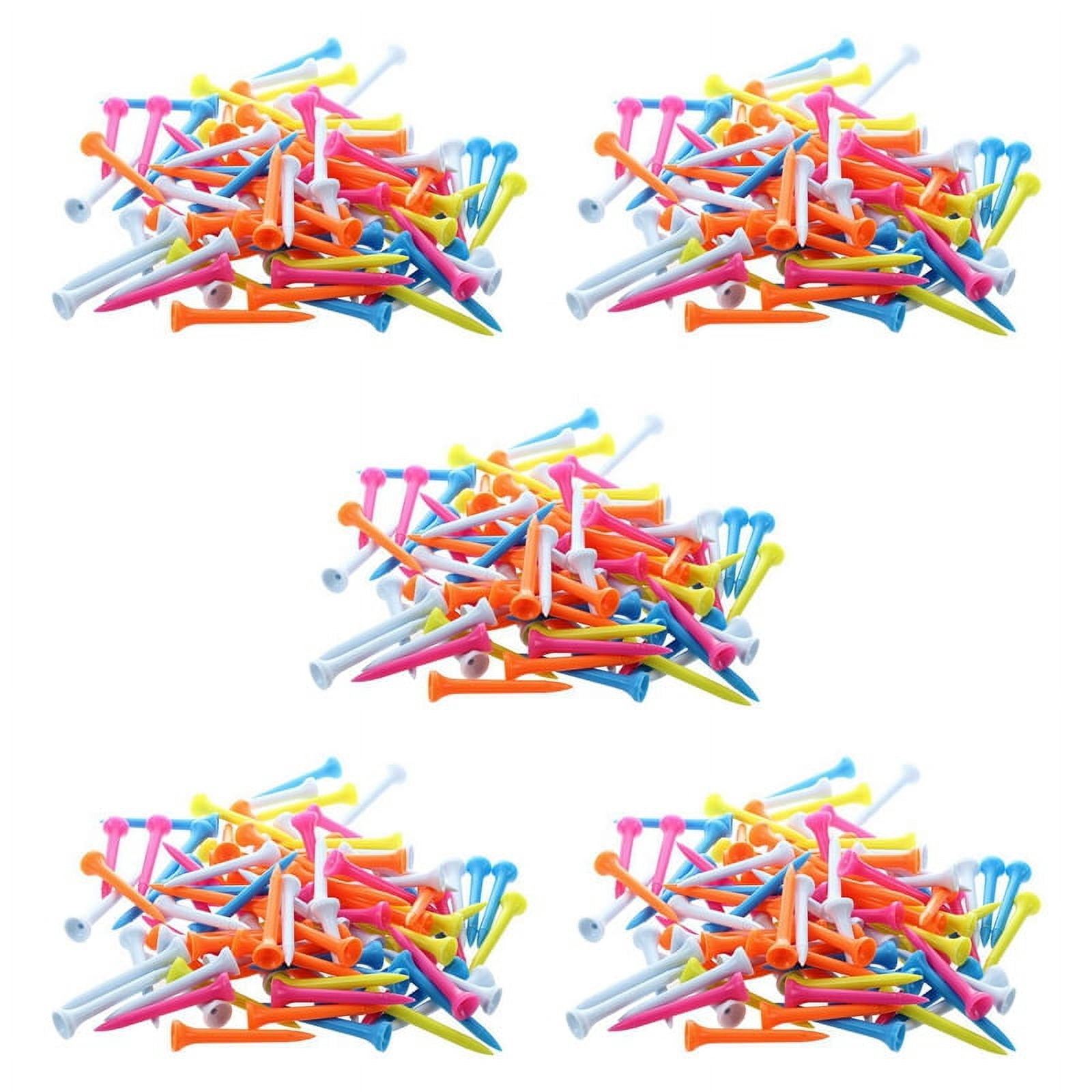 500 Pcs Golf Tees 54 mm Plastic Mixed Color