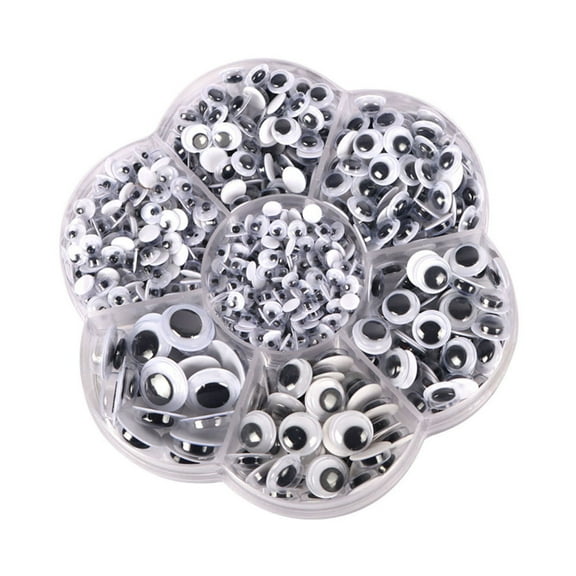 500 Pcs Googly Eyes for Crafts,Self-Adhesive,Black White Craft Eyes Self Adhesive Wiggle Googly Eyes Sticky Googly Eyes for DIY Crafts Projects, Halloween Christmas DIY Craft Decorations(Black)