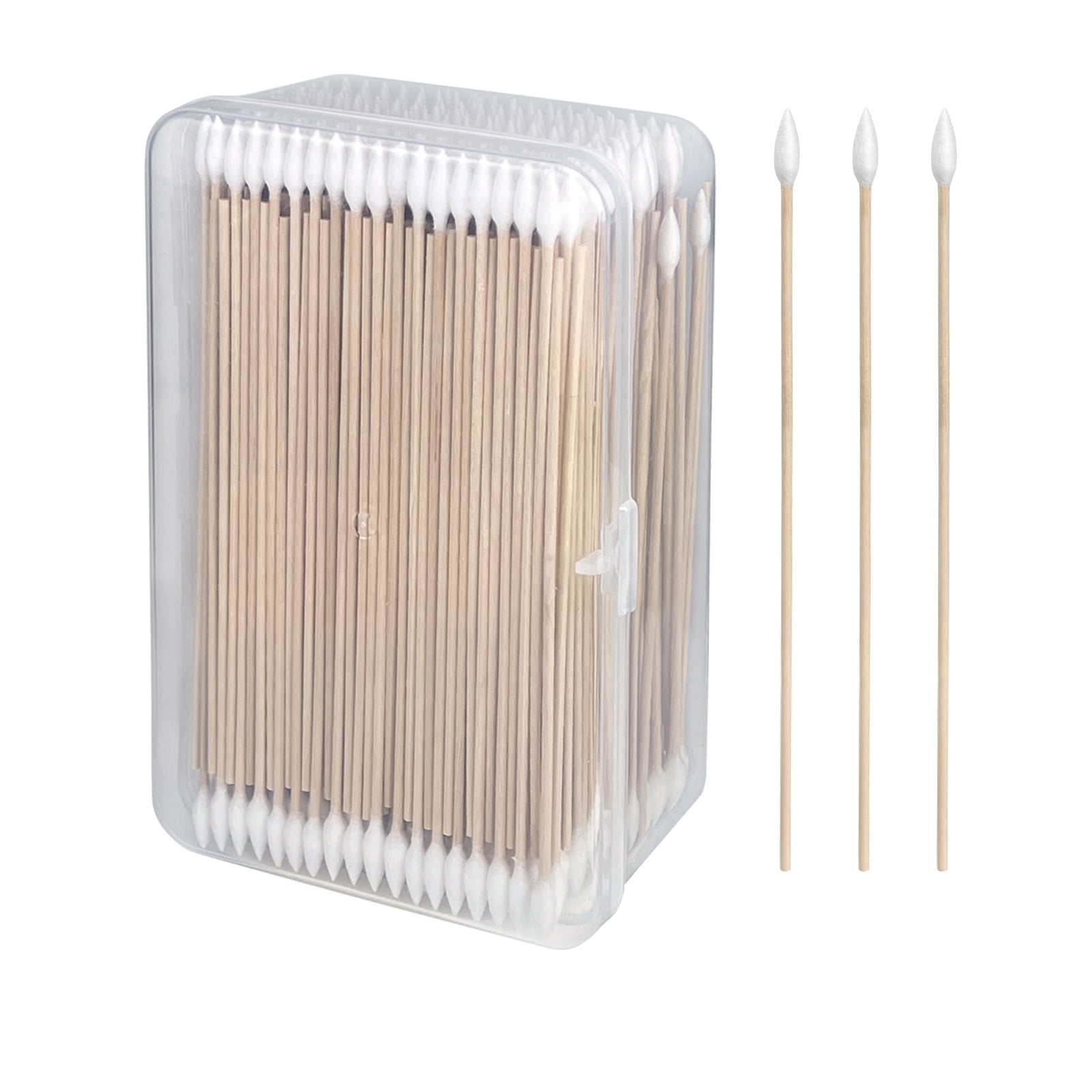 500 Pcs Gun Cleaning Swabs, Pointed Tip Long Cotton Swabs In A Storage Case