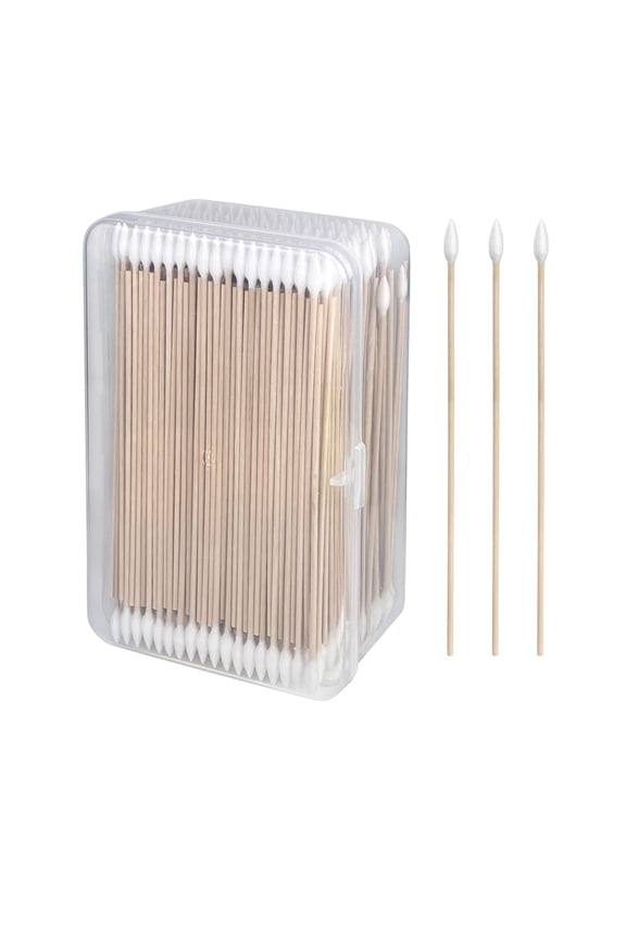 500 Pcs Gun Cleaning Swabs, Pointed Tip Long Cotton Swabs In A Storage Case