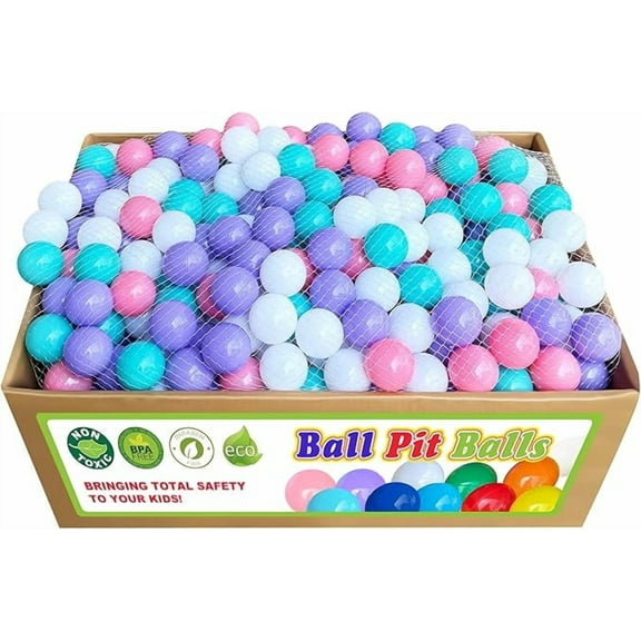 500 Pcs Kids Ball Pit Balls - 2.2 Inch Non-Toxic & BPA-Free, Sensory Play Balls for Toddlers - Durable PE Plastic, Colorful Learning Toys for Indoor Outdoor Play, Motor Skills Development