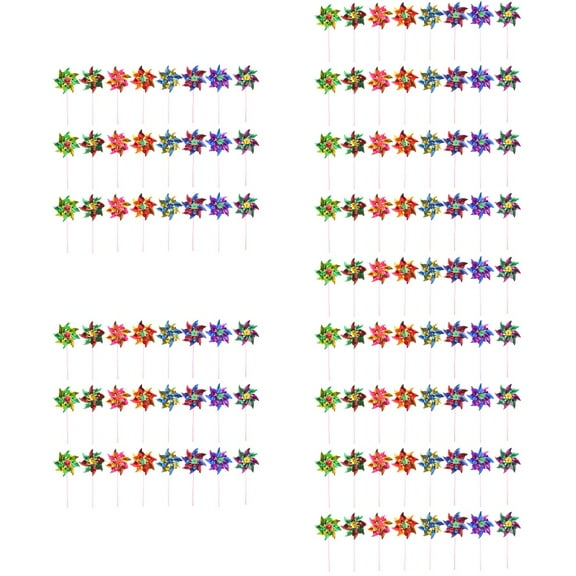 500 Pcs Colorful Kids Windmill Pinwheels Octagonal Outdoor Toys for Random Assorted Colors