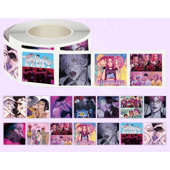 500 Pcs Demon pop Anime POP Decals Popular Classic Anime Stickers Roll Cartoon Waterproof Vinyl Decals for Water Bottle Laptop Guitar Car Luggage Skateboard Manga Gifts for Teens (roll 1)