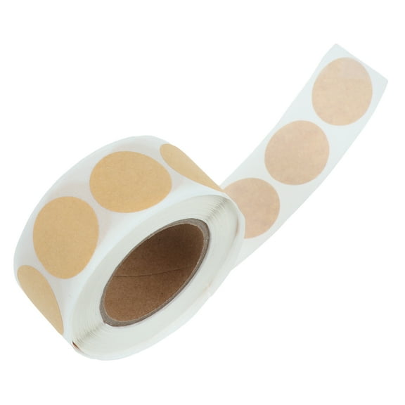 500 Pcs Kraft Paper Stickers Round Packaging Sealing Labels Adhesive Stickers Writable and Printable Labels for Packaging
