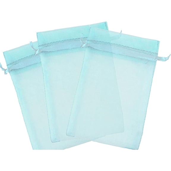 500 Pcs Light Blue 2x3 Sheer Drawstring Organza Jewelry Pouches Wedding Party Favor Gift Bags Candy Bags