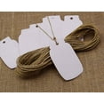 thumbnail image 1 of 500 Pcs Mason Jar Shape White Card PaperTags Wedding Favor Blank Hang Tag with Free Natural Jute Twine, 1 of 1