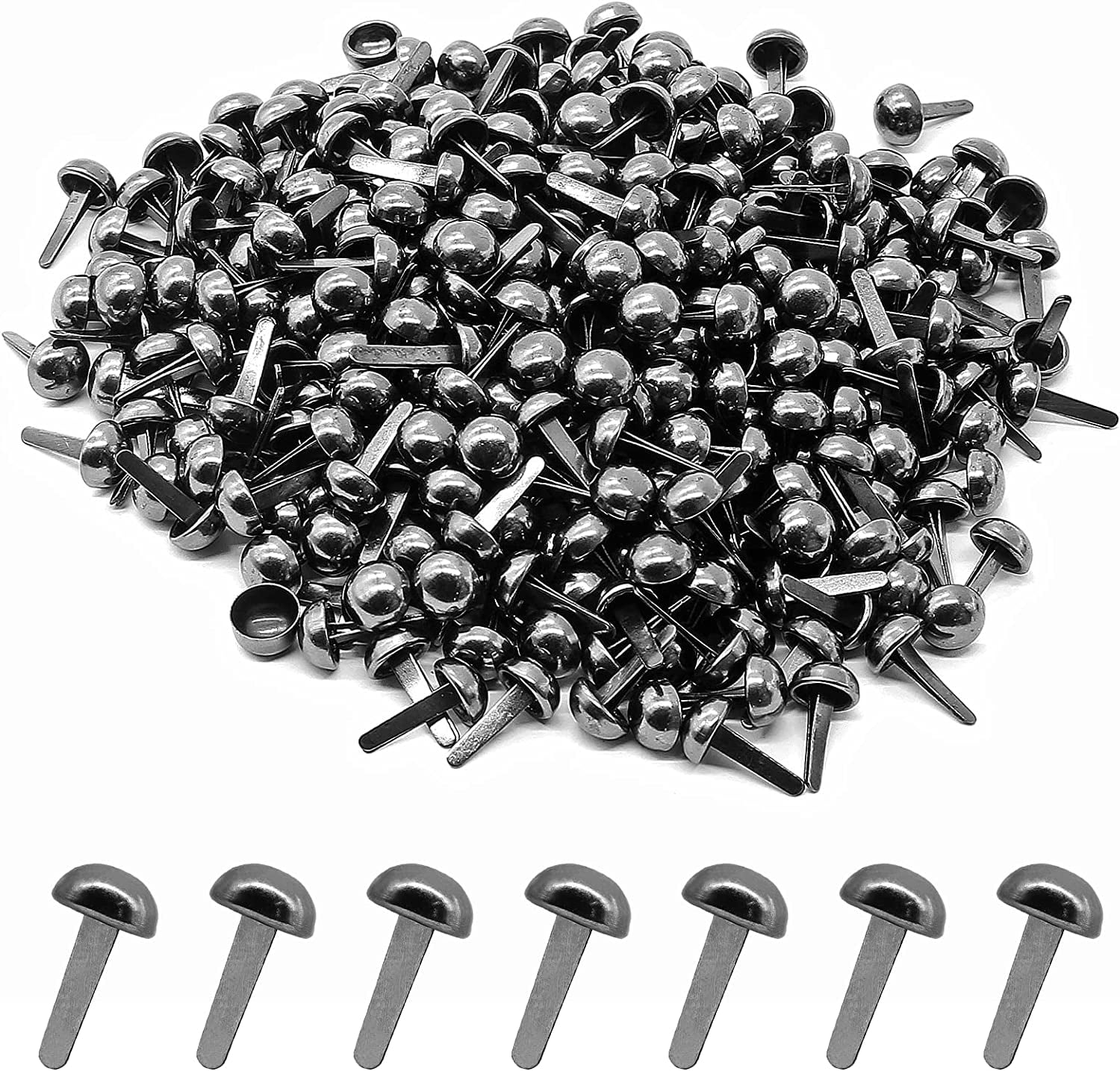 500 Pcs Mini Paper Fasteners Brads Metal Round Brads for DIY Crafts