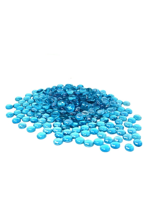 500 Pcs Ocean Blue Glass Gems, Pebbles, Mosaic Tiles, Marbles Vase Filler (5LB)