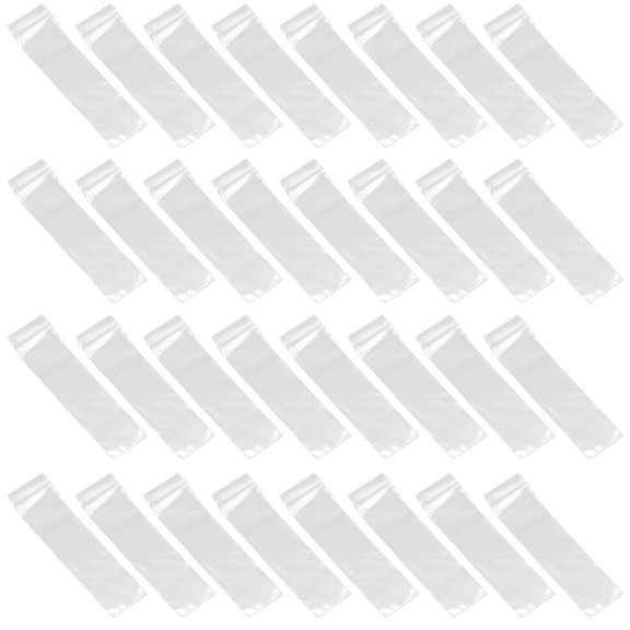 WHAMVOX 500 Pcs Long Clear Adhesive Bags for Retail Shops and Packaging Transparent