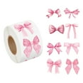 thumbnail image 1 of 500 Pcs Pink Bows Seal Sticker Gift Box Sticker Decal Decorative Sticker Scrapbooking Sticker for Journaling Packaging, 1 of 9