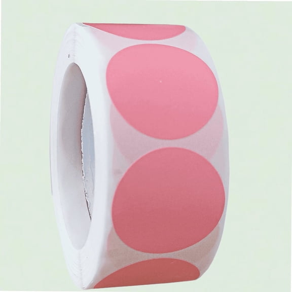 500 Pcs Pink Circle Dot Stickers, 25mm, Self Adhesive Round Labels