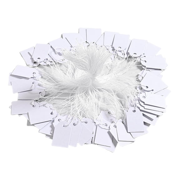 500 Pcs Price Labels Price Tagged with Strings Blank Small Paper Hanging Tagged