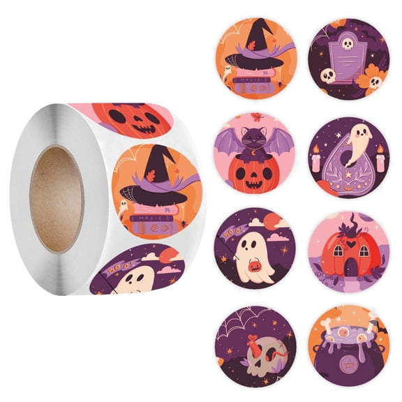 500 Pcs Pumpkins Sticker Decorative Sticker Halloween Sticker for Festival