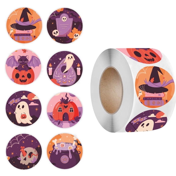 500 Pcs Pumpkins Sticker Halloween Sticker Labels Lovely Decorative Sticker Reward Sticker Scrapbook Sticker