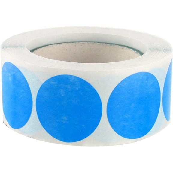500 Pcs Round Dot Stickers Roll, Colorful Color-Code Dot Stickers, 1 Inch Adhesive Color Coding Circle Dot Labels Roll for File Classification(Blue)