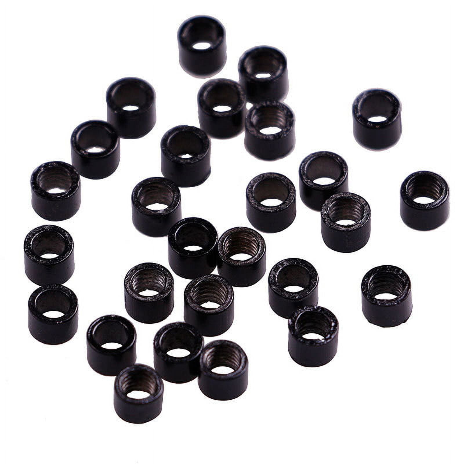 500Pcs Micro Rings 5mm Silicone Lined Aluminum Link Beads for Hair  Extensions Tools, Black 