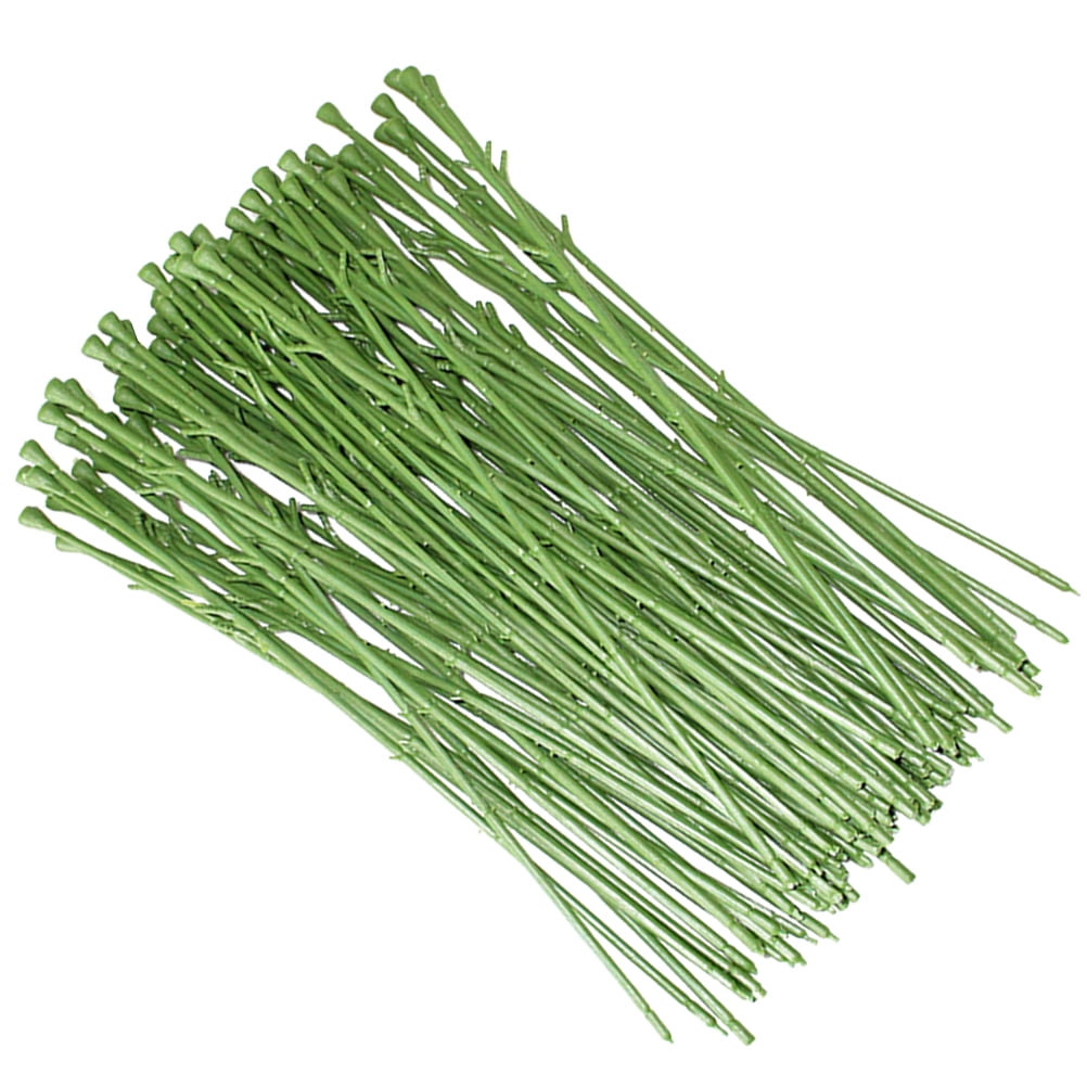 500 Pcs Simulation Flower Stem Artificial Flower Head Handmade Artificial Green Flower Stem DIY