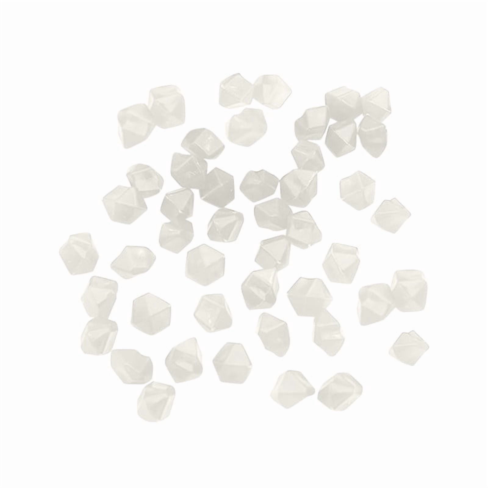 500 Pcs Small Diamond Shape Glow in The Dark Stones, Little Luminous Aquarium Rocks for Fish Tank Turtle Tank Pebbles Gravel, Night Glow Garden Decorations for Potted Pathways