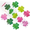 thumbnail image 1 of 500 Pcs St. Patrick’s Day Stickers – 1.5 Inch Four Leaf Clover Shaped Adhesive Labels Roll for Holiday Decorations, Scrapbooking, Gift Wrapping & DIY Crafts, 1 of 5