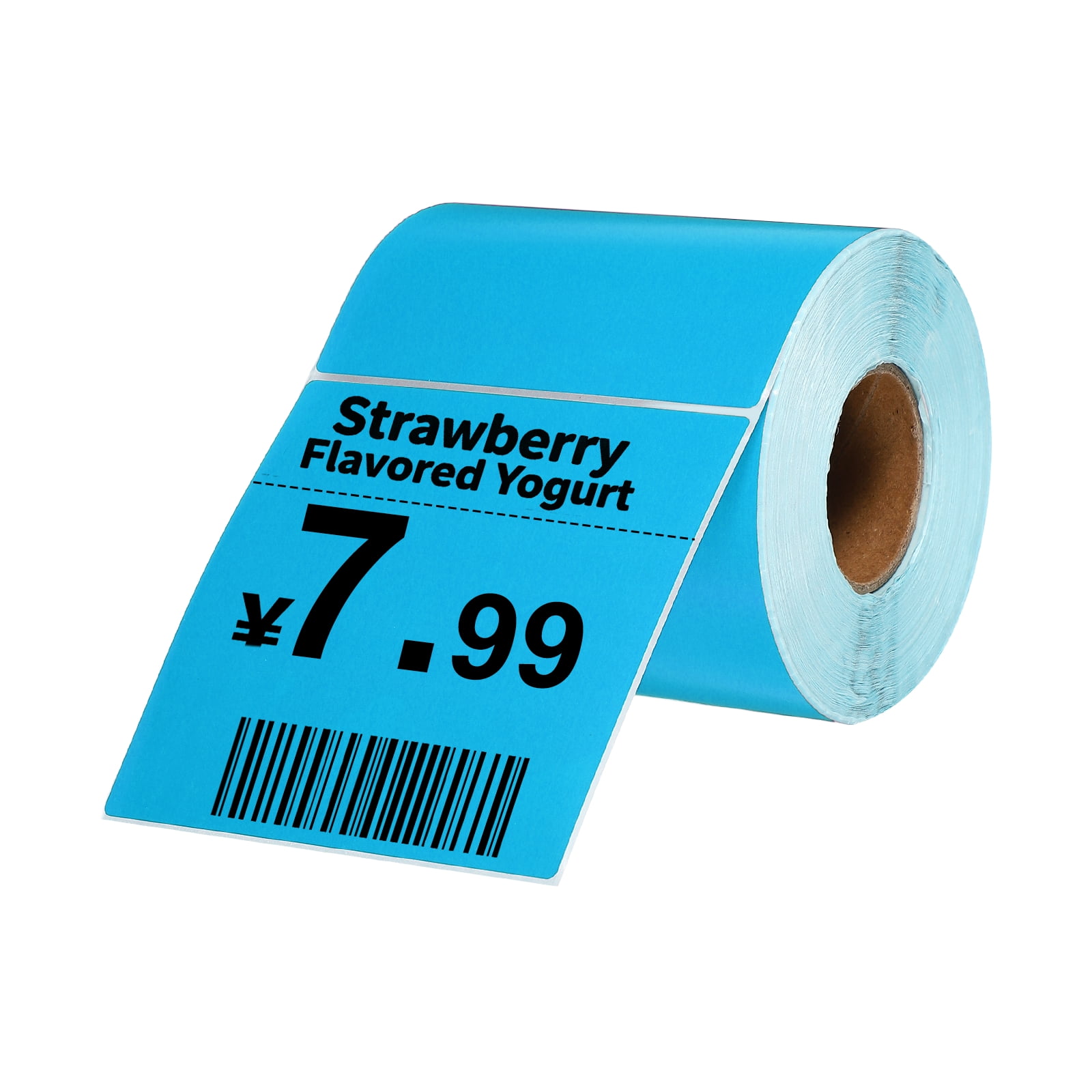 Uxcell 500Pcs Thermal Labels 3.94x3.94" Thermal Printer Labels Stickers Self Adhesive Tags Rectangle Paper Roll Small for Printer Shipping Label Mailing UPS Barcode Address Blue