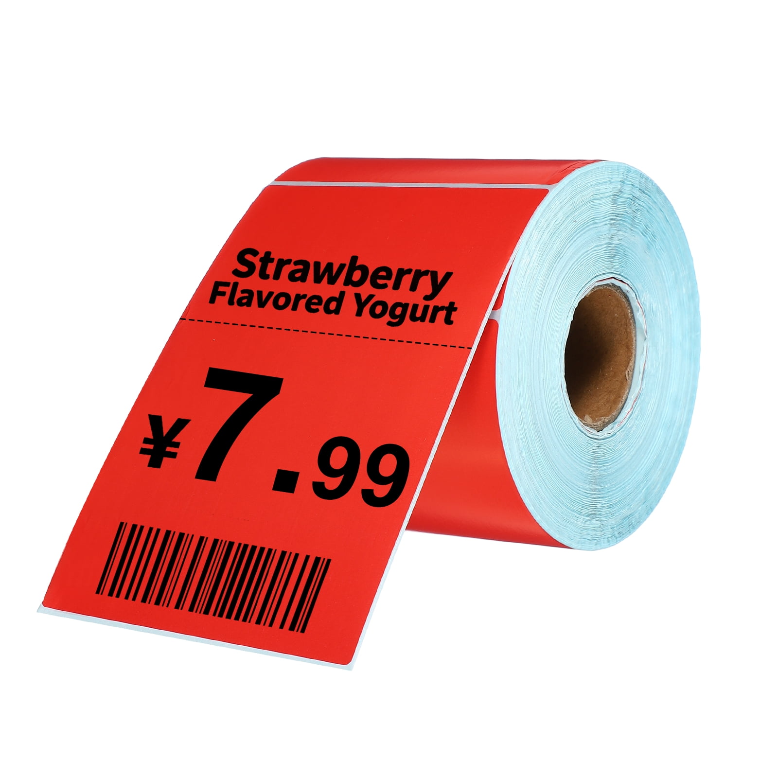 Uxcell 500Pcs Thermal Labels 3.94x5.91" Thermal Printer Labels Stickers Self Adhesive Tags Rectangle Paper Roll Small for Printer Shipping Label Mailing UPS Barcode Address Red