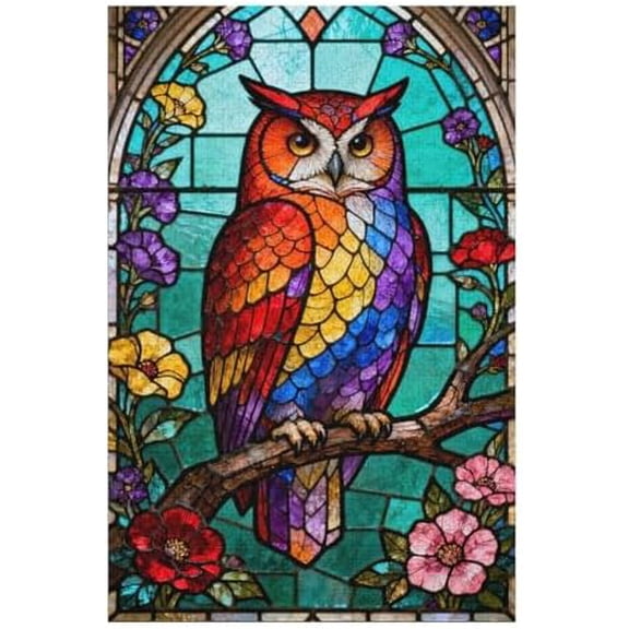 500 Piece Abstract Owl Large Educational Artwork Puzzle for Adults – Challenging Fun Activity, Relaxing DIY Game, Family Entertainment, Perfect Home Decor Gift