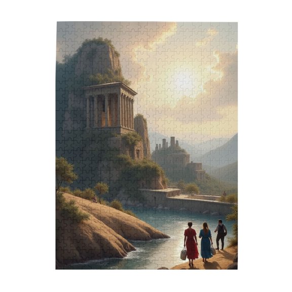 500 Piece Adult Jigsaw Puzzle Ancient River Journey Challenging & Relaxing Puzzle Game Unique Artwork Great Gift Idea For Puzzle Lovers