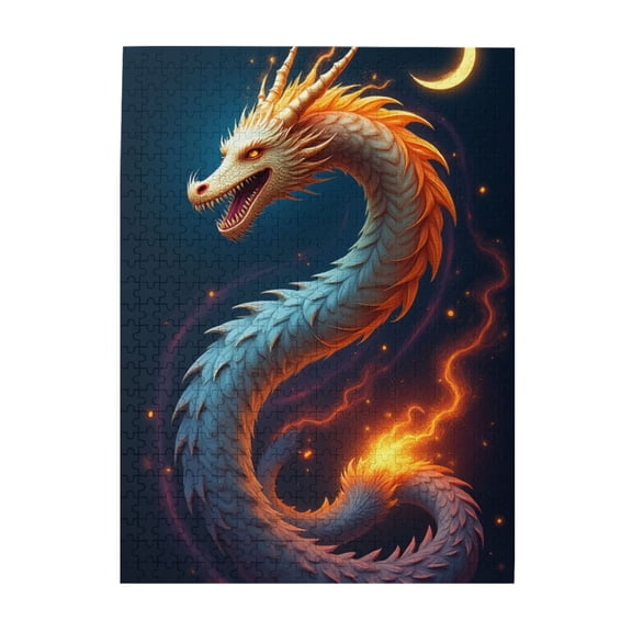 500 Piece Adult Jigsaw Puzzle Celestial Dragon Challenging & Fun Brain Teaser Vibrant Artwork Quality Pieces Great Gift For Puzzle Lovers