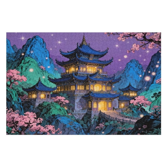 500 Piece Ancient House Puzzle for Adults – Perfect Interlocking Jigsaw, Scenic Historic Artwork, Transform Your Home