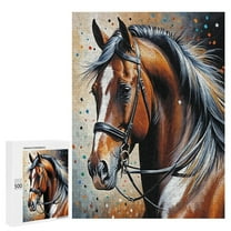 500 Piece Animal Horse Adult And Teen Puzzles-Animals Themed Puzzles-Horse Puzzles,Fun And Challenging Gifts For Friends Bedroom Decorative Art