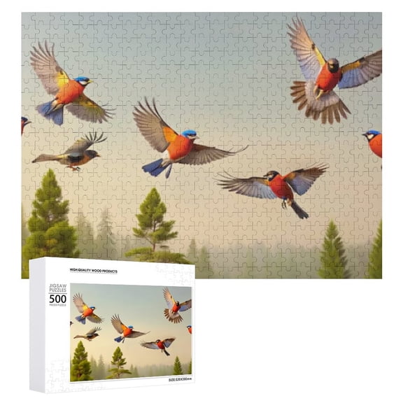500 Piece Bird Puzzle - Perfect for Family Game Night and Challenging Fun