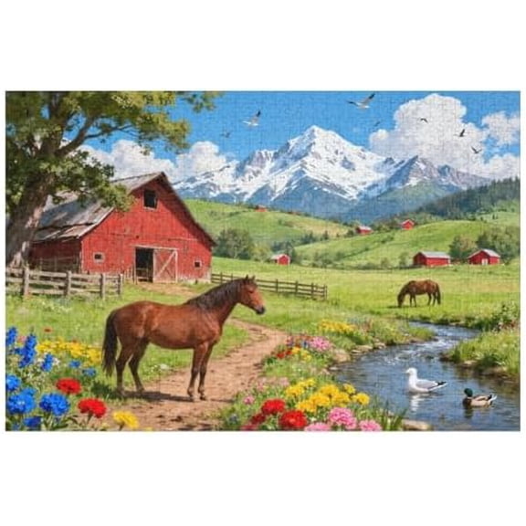 500 Piece Brain Teaser Thick Paper Animals Puzzle for Adults, 20.5x15 in – Pieces Fit Together, Challenging Puzzle for Adult Friends Gift Kit