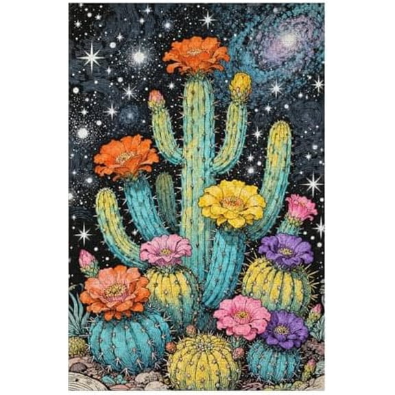 500 Piece Cactus Desert Plant Puzzle for Adults – Perfect Interlocking DIY, Fun Family Game Night Interactive