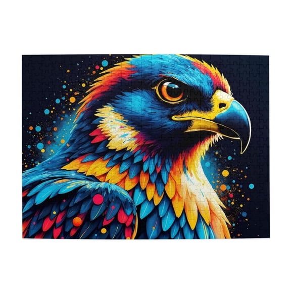 500 Piece Captivating Falcon Jigsaw Puzzle For Adults – Vibrant Colorful Artistic Bird, Challenging Wooden Game, Relaxing Brain Exercise, Great Gift & Home Decor